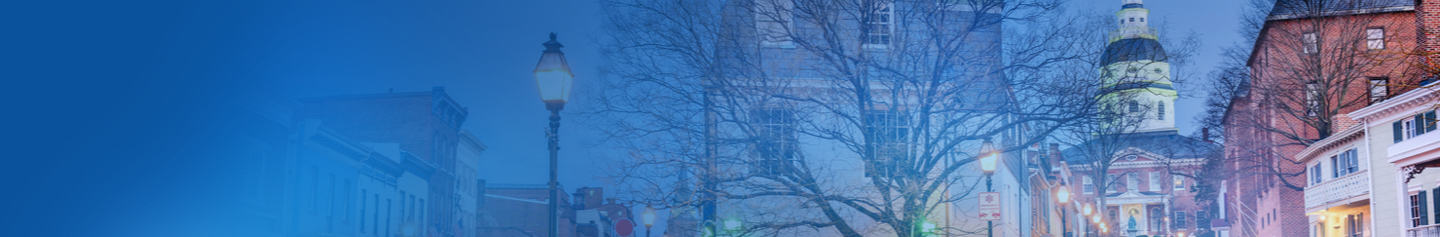 Maryland cityscape with historical buildings